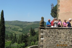 Some Castlewood Singers on a tour of a winery in Toscany