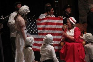 Betsy Ross and colonial kids, Americana
