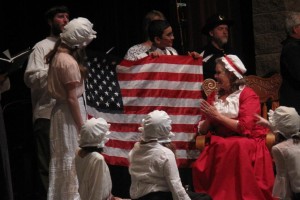 Betsy Ross and colonial kids, Americana