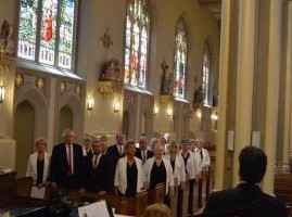Singing at Mass, Holy Name Catholic Church, 2018