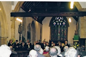 Singing at St. Edward's Church, Stow-on-the-Wold