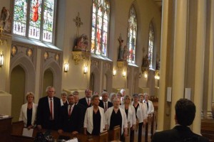 Singing at Mass, Holy Name Catholic Church, 2018
