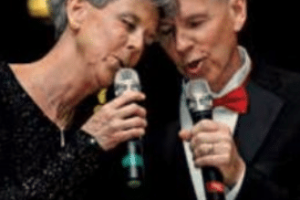 Lovebirds singing at the 2018 Valentines Dinner